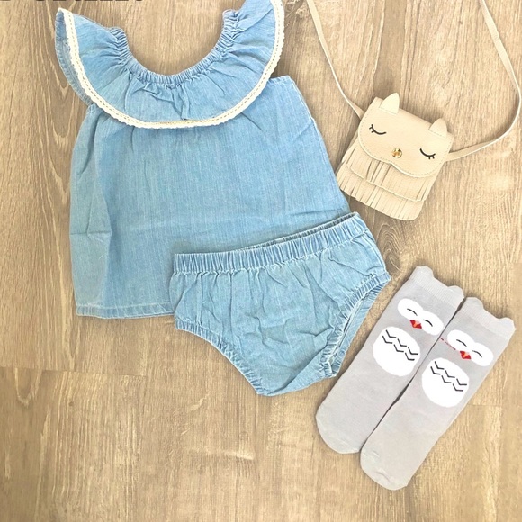 Denim two piece toddler set - Picture 1 of 1
